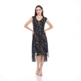 Sleeveless V Neck Dress - DR1036