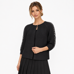 Sliced Puff Sleeve Crinkle Jacket