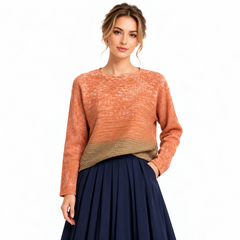 Textured Long Sleeve Pleated Top