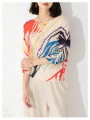 3/4 sleeve prints top