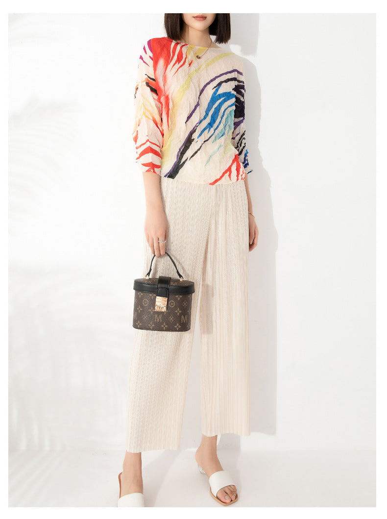 3/4 sleeve prints top