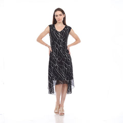 Sleeveless V Neck Dress - DR1036