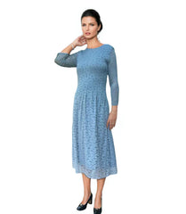 3/4 Sleeve Lace Dress - DR1438