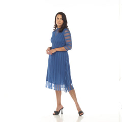 3/4 Sleeve Illusion Dress - DR1483