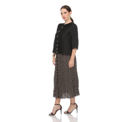 Bell Sleeve Crinkle Jacket - JK1238 Black