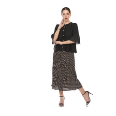 Bell Sleeve Crinkle Jacket - JK1238 Black
