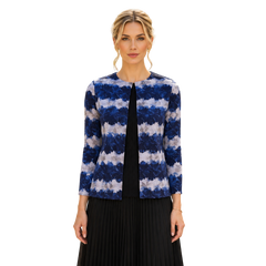 Zoom In stock Midnight Bloom Pleated Print Jacket
