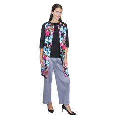 Open Front Floral Jacket - JK822