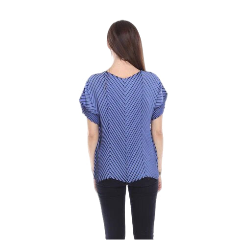 Short Sleeve Tie Dye Pleated Top - T1005