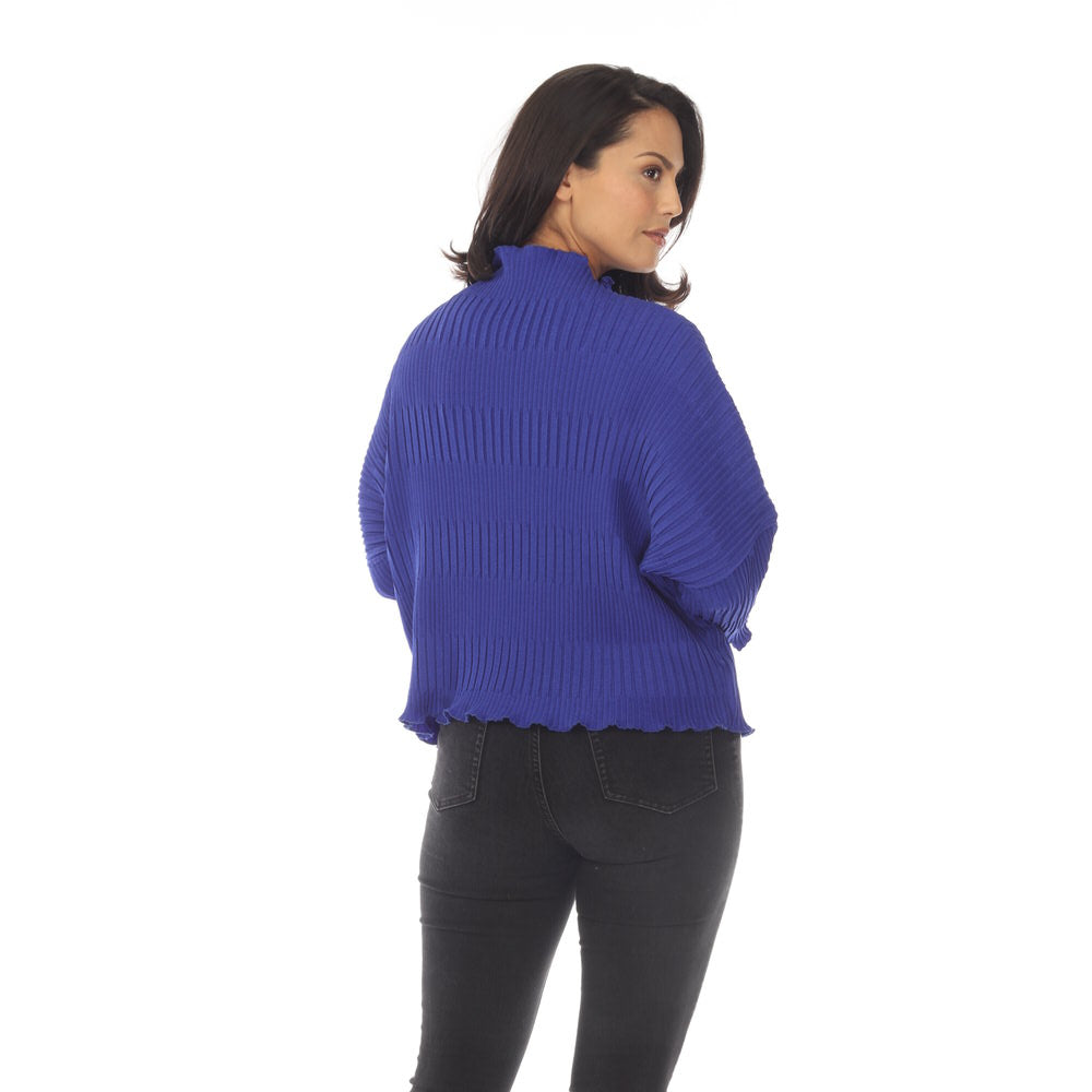 3/4 Sleeve  Texture Pleated Top - T1308