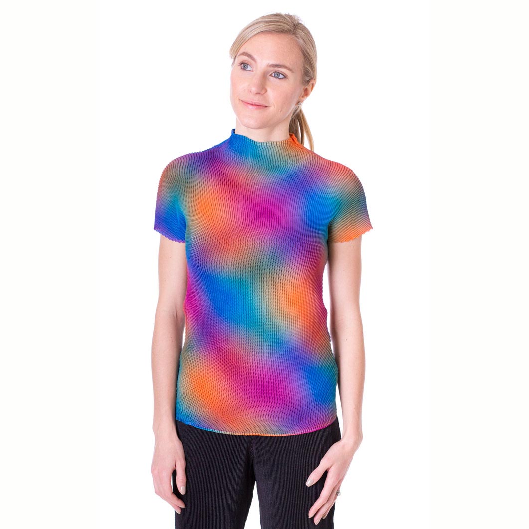 High Neck Short Sleeve Top - T453