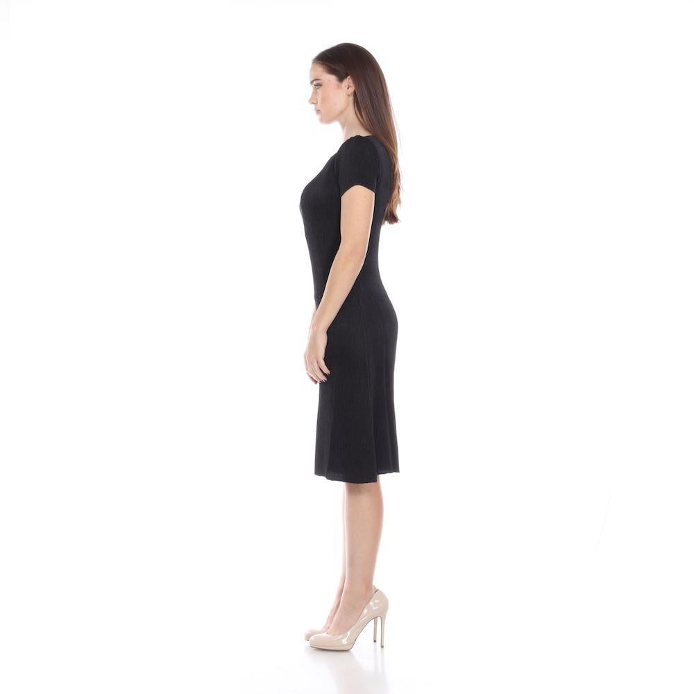 Cap Sleeve Crinkle Dress - DR900 Grey