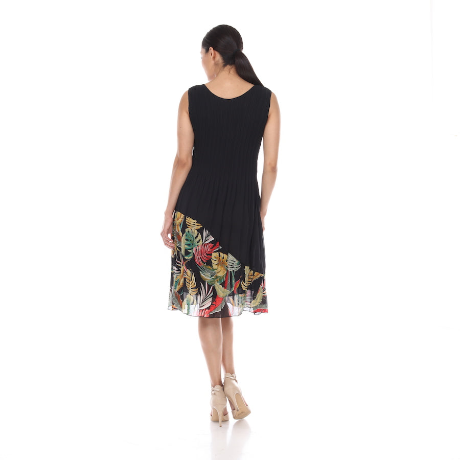 Sleeveless Side Patched Dress - DR1032 Multi