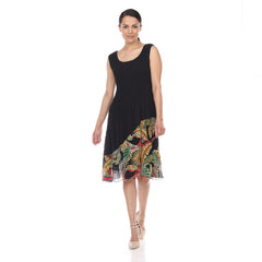 Sleeveless Side Patched Dress - DR1032 Multi