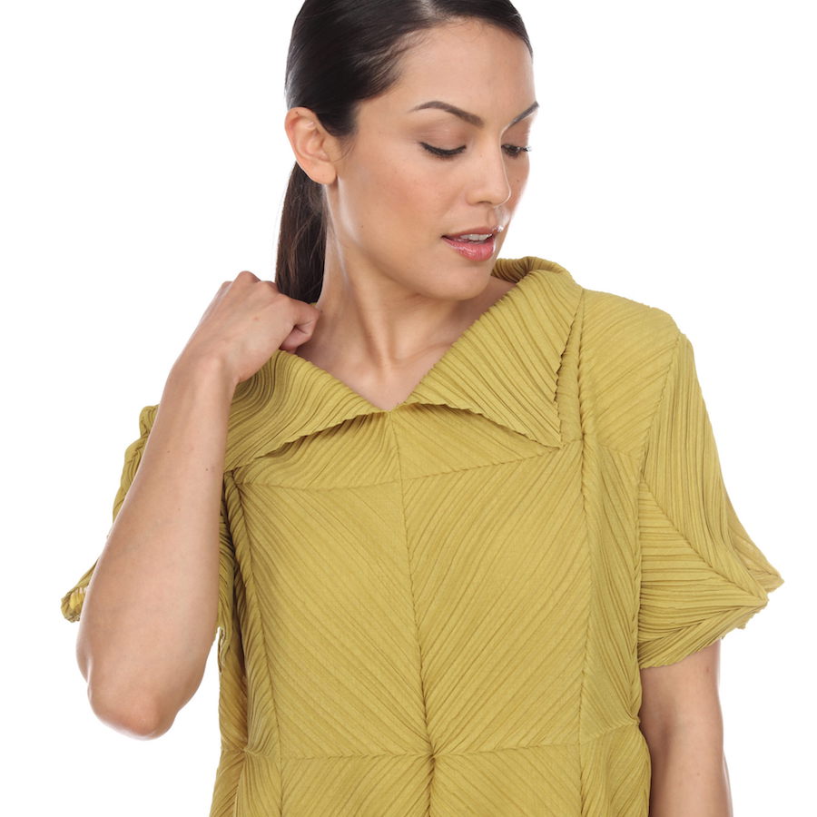 Short Sleeve Origami Dress - DR1068