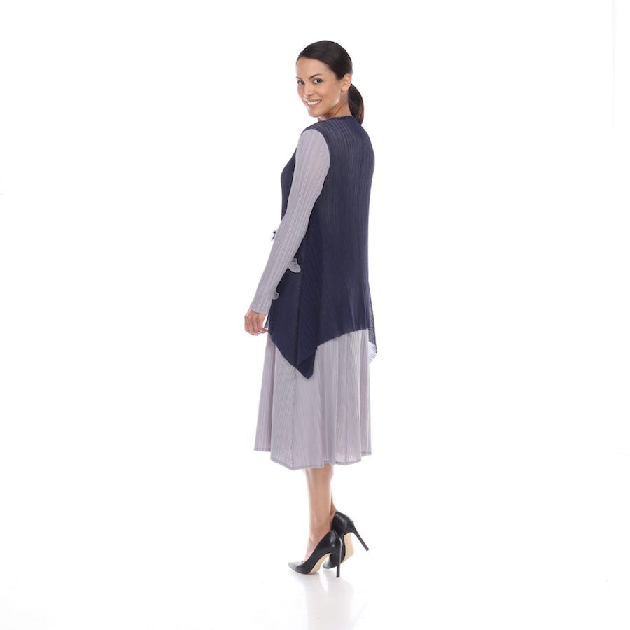 Long Sleeve Layer Crinkle Dress - DR1078