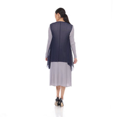 Long Sleeve Layer Crinkle Dress - DR1078