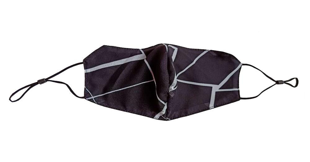 Floral Print Face Mask -  FM1022 Black