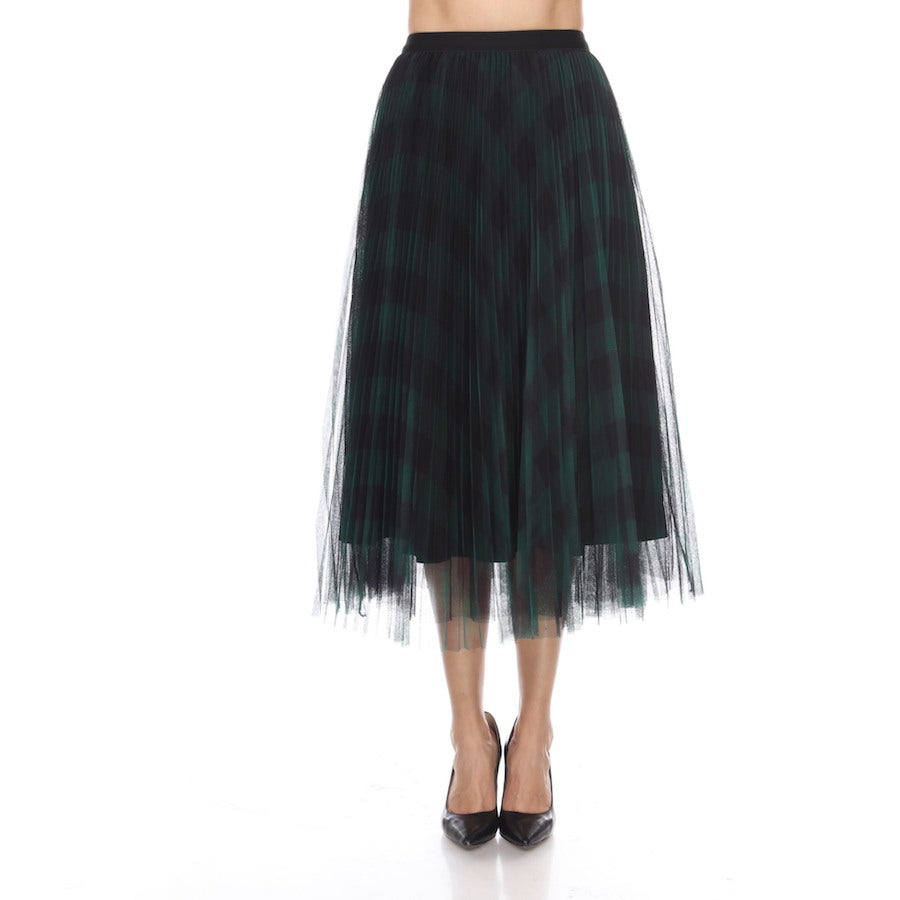 Mesh Crinkle Skirt - SK1015