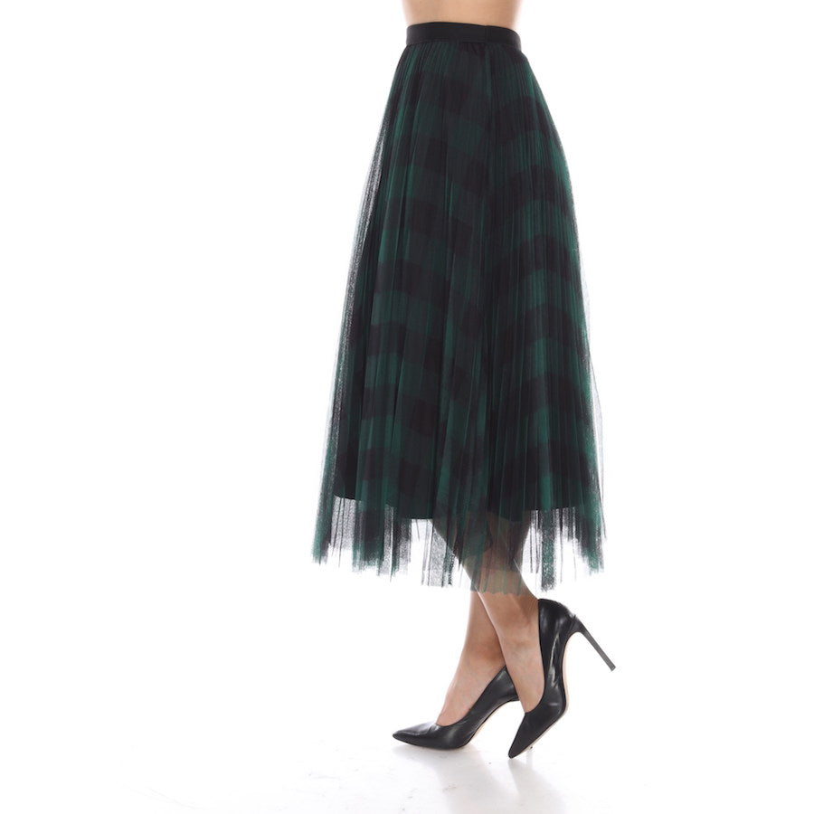 Mesh Crinkle Skirt - SK1015