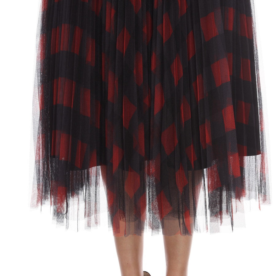 Mesh Crinkle Skirt - SK1015