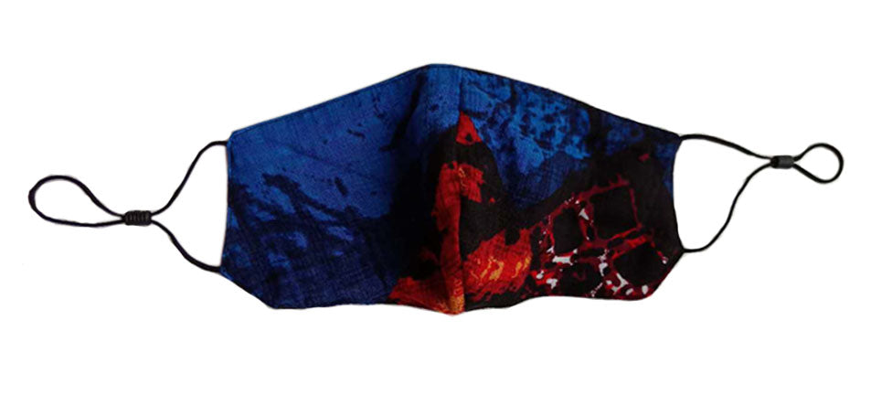 Cotton Print Face Mask - FM-CT001 Blue Multi