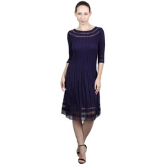 3/4 Sleeve Illusion Dress - DR425LS