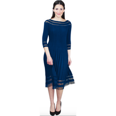 3/4 Sleeve Illusion Dress - DR425LS