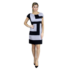 Colorblock Crinkle Dress - DR650